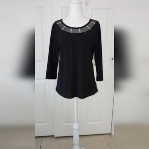 89th and Madison 3/4 sleeve black shirt PL